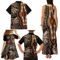 Polynesia Dashiki Family Matching Tank Maxi Dress and Hawaiian Shirt Polynesia and Africa Traditional Special Together Gold LT9 - Polynesian Pride