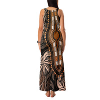 Polynesia Dashiki Family Matching Tank Maxi Dress and Hawaiian Shirt Polynesia and Africa Traditional Special Together Gold LT9 - Polynesian Pride