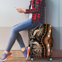 Polynesia Dashiki Luggage Cover Polynesia and Africa Traditional Special Together Gold LT9 - Polynesian Pride