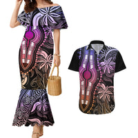 Polynesia Dashiki Couples Matching Mermaid Dress and Hawaiian Shirt Polynesia and Africa Traditional Special Together Pastel LT9 Pastel - Polynesian Pride