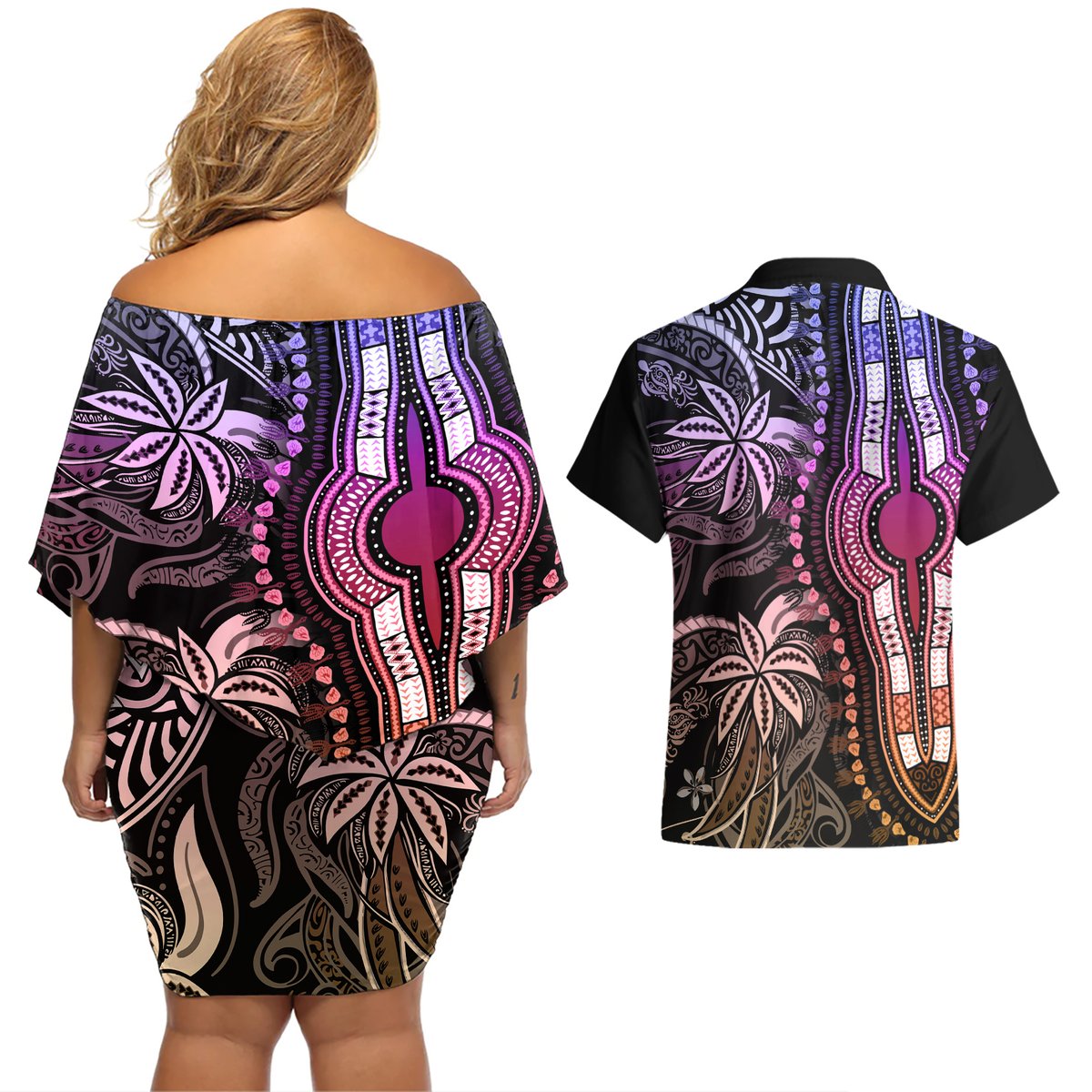 polynesia-dashiki-couples-matching-off-shoulder-short-dress-and-hawaiian-shirt-polynesia-and-africa-traditional-special-together-pastel
