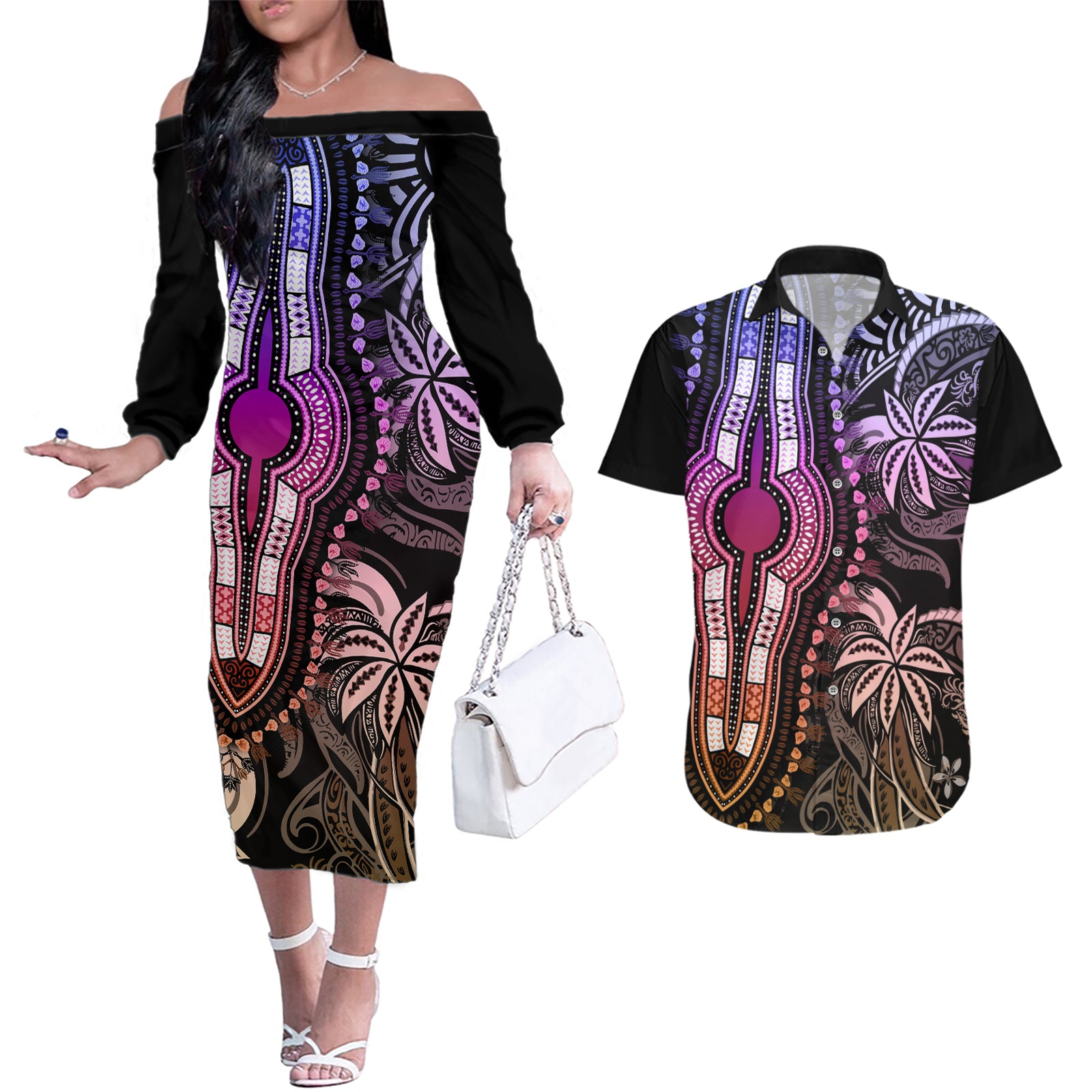 polynesia-dashiki-couples-matching-off-the-shoulder-long-sleeve-dress-and-hawaiian-shirt-polynesia-and-africa-traditional-special-together-pastel