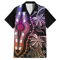 Polynesia Dashiki Family Matching Off Shoulder Long Sleeve Dress and Hawaiian Shirt Polynesia and Africa Traditional Special Together Pastel LT9 Dad's Shirt - Short Sleeve Pastel - Polynesian Pride