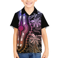 Polynesia Dashiki Family Matching Off Shoulder Maxi Dress and Hawaiian Shirt Polynesia and Africa Traditional Special Together Pastel LT9 Son's Shirt Pastel - Polynesian Pride