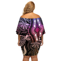 Polynesia Dashiki Family Matching Off Shoulder Short Dress and Hawaiian Shirt Polynesia and Africa Traditional Special Together Pastel LT9 - Polynesian Pride