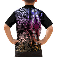 Polynesia Dashiki Family Matching Summer Maxi Dress and Hawaiian Shirt Polynesia and Africa Traditional Special Together Pastel LT9 - Polynesian Pride