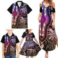 Polynesia Dashiki Family Matching Summer Maxi Dress and Hawaiian Shirt Polynesia and Africa Traditional Special Together Pastel LT9 - Polynesian Pride