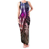 Polynesia Dashiki Family Matching Tank Maxi Dress and Hawaiian Shirt Polynesia and Africa Traditional Special Together Pastel LT9 Mom's Dress Pastel - Polynesian Pride