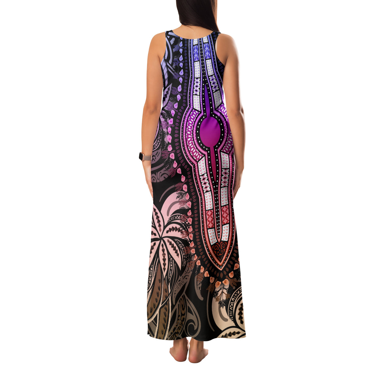 Polynesia Dashiki Family Matching Tank Maxi Dress and Hawaiian Shirt Polynesia and Africa Traditional Special Together Pastel LT9 - Polynesian Pride