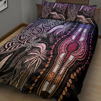 Polynesia Dashiki Quilt Bed Set Polynesia and Africa Traditional Special Together Pastel LT9 - Polynesian Pride