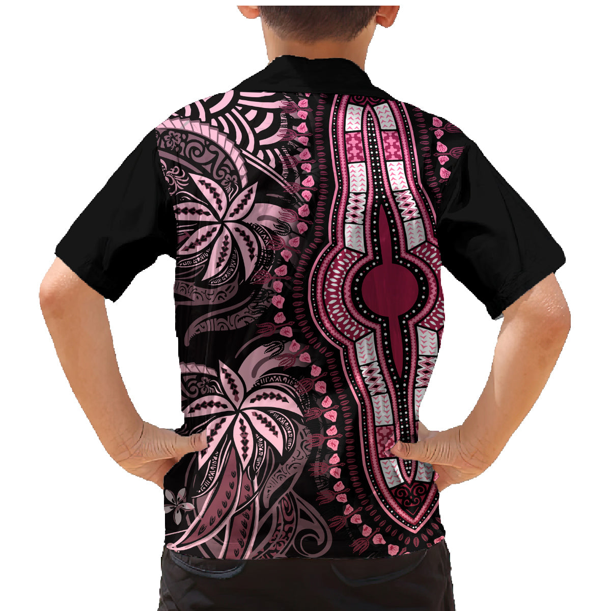 Polynesia Dashiki Family Matching Mermaid Dress and Hawaiian Shirt Polynesia and Africa Traditional Special Together Pink LT9 - Polynesian Pride