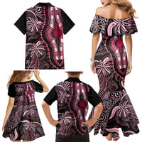 Polynesia Dashiki Family Matching Mermaid Dress and Hawaiian Shirt Polynesia and Africa Traditional Special Together Pink LT9 - Polynesian Pride