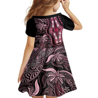 Polynesia Dashiki Family Matching Summer Maxi Dress and Hawaiian Shirt Polynesia and Africa Traditional Special Together Pink LT9 - Polynesian Pride