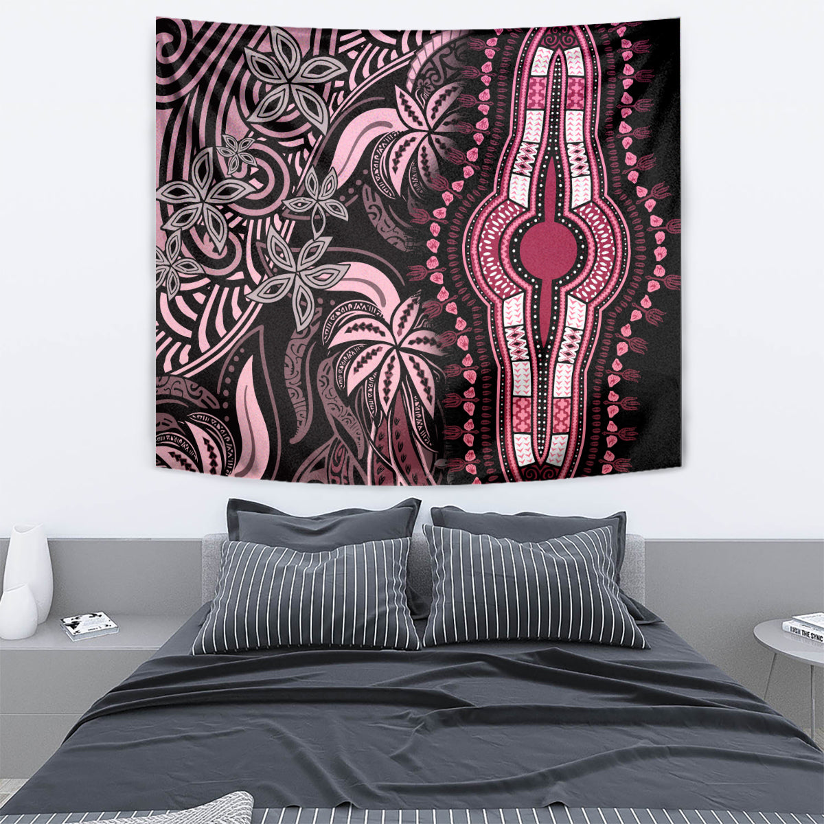 Polynesia Dashiki Tapestry Polynesia and Africa Traditional Special Together Pink LT9 - Polynesian Pride