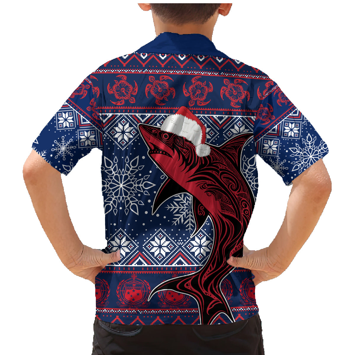 Samoa Manuia Le Kirisimasi Family Matching Mermaid Dress and Hawaiian Shirt Samoan Fishing Tribal Pattern Christmas Vibe LT9 - Polynesian Pride