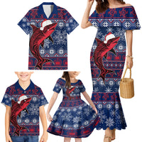 Samoa Manuia Le Kirisimasi Family Matching Mermaid Dress and Hawaiian Shirt Samoan Fishing Tribal Pattern Christmas Vibe LT9 - Polynesian Pride