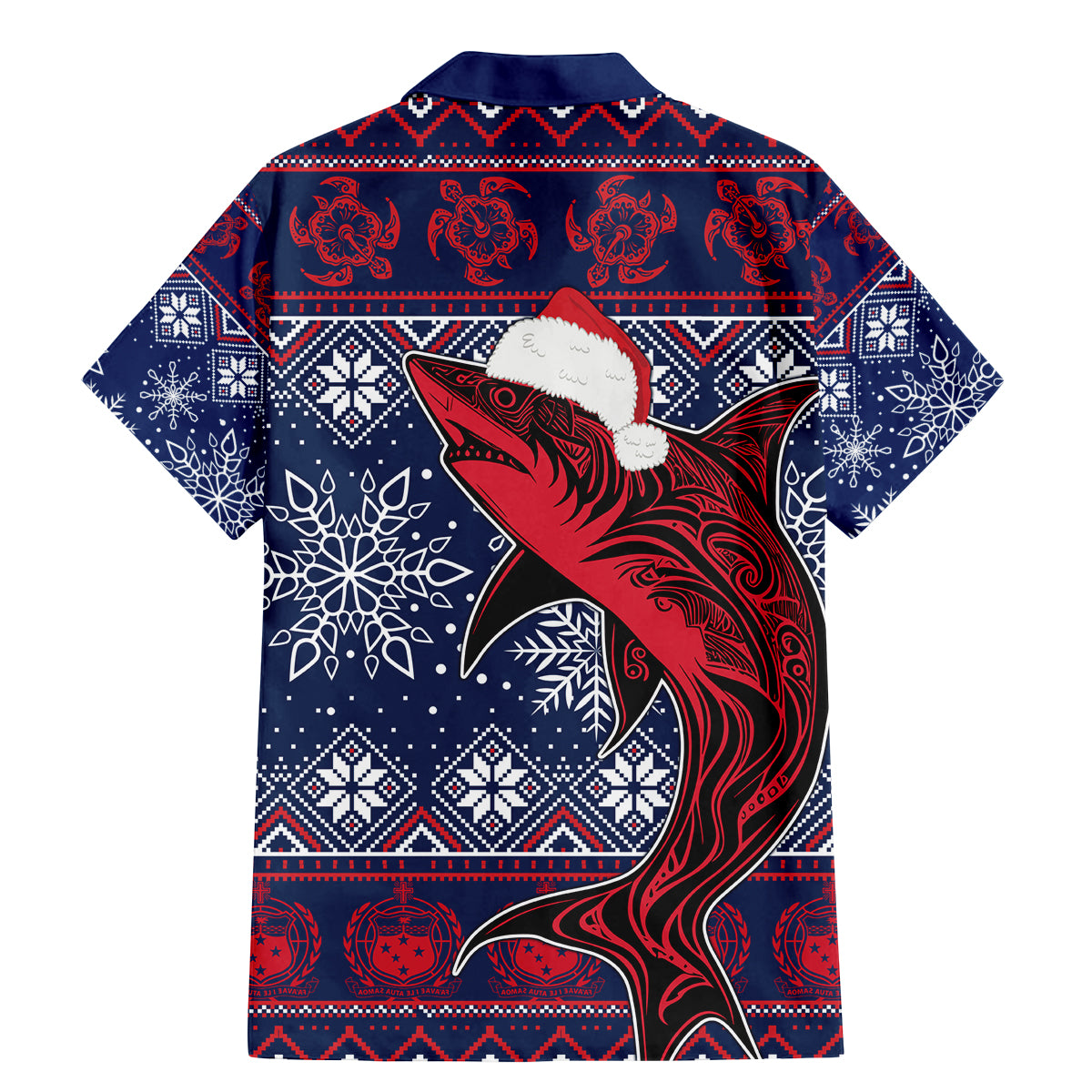 Samoa Manuia Le Kirisimasi Family Matching Mermaid Dress and Hawaiian Shirt Samoan Fishing Tribal Pattern Christmas Vibe LT9 - Polynesian Pride