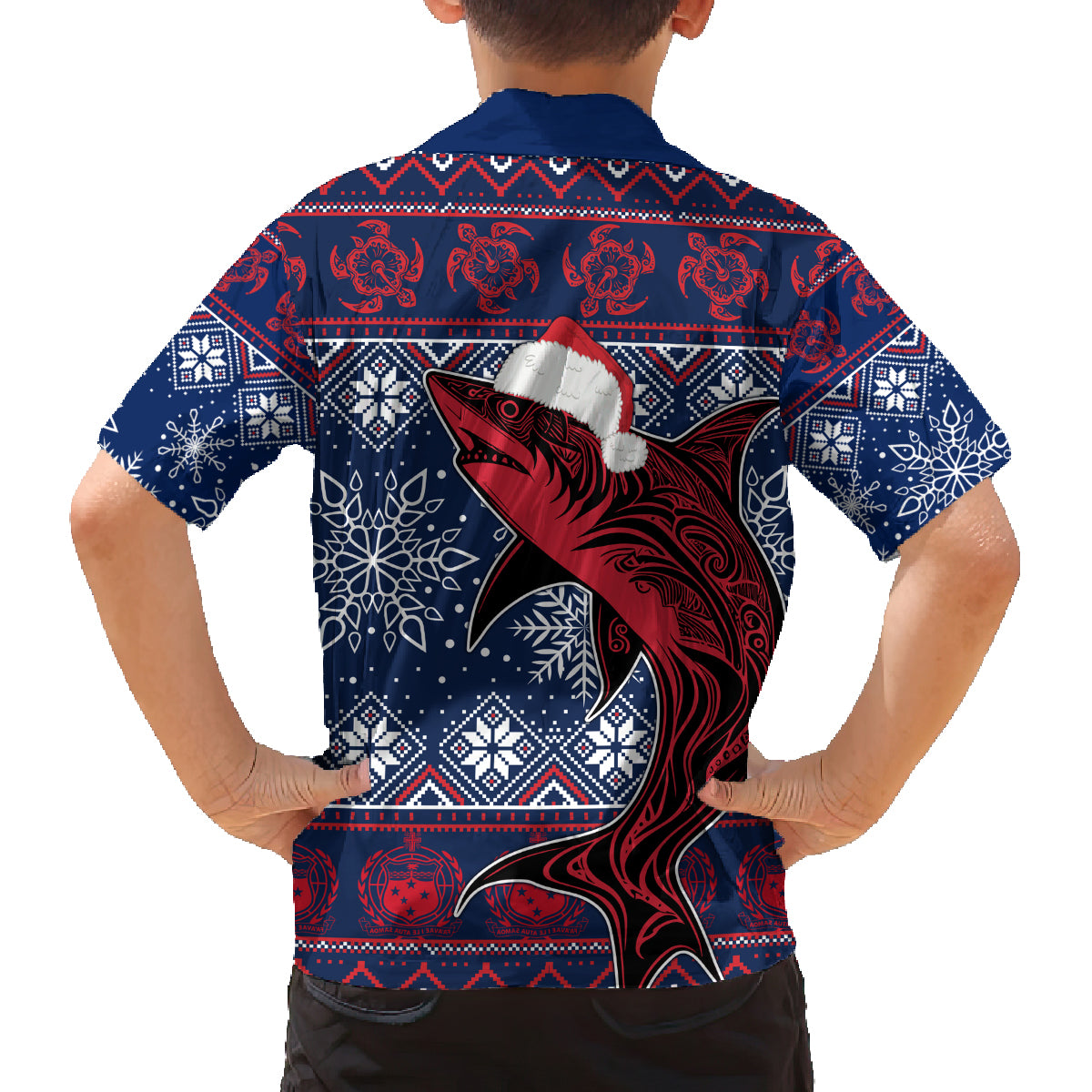Samoa Manuia Le Kirisimasi Family Matching Summer Maxi Dress and Hawaiian Shirt Samoan Fishing Tribal Pattern Christmas Vibe LT9 - Polynesian Pride
