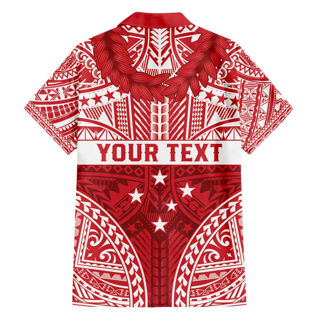 Personalised Toa Samoa Rugby Spirit Family Matching Long Sleeve Bodycon Dress and Hawaiian Shirt Red Samoan Tribal Pattern LT9 - Polynesian Pride