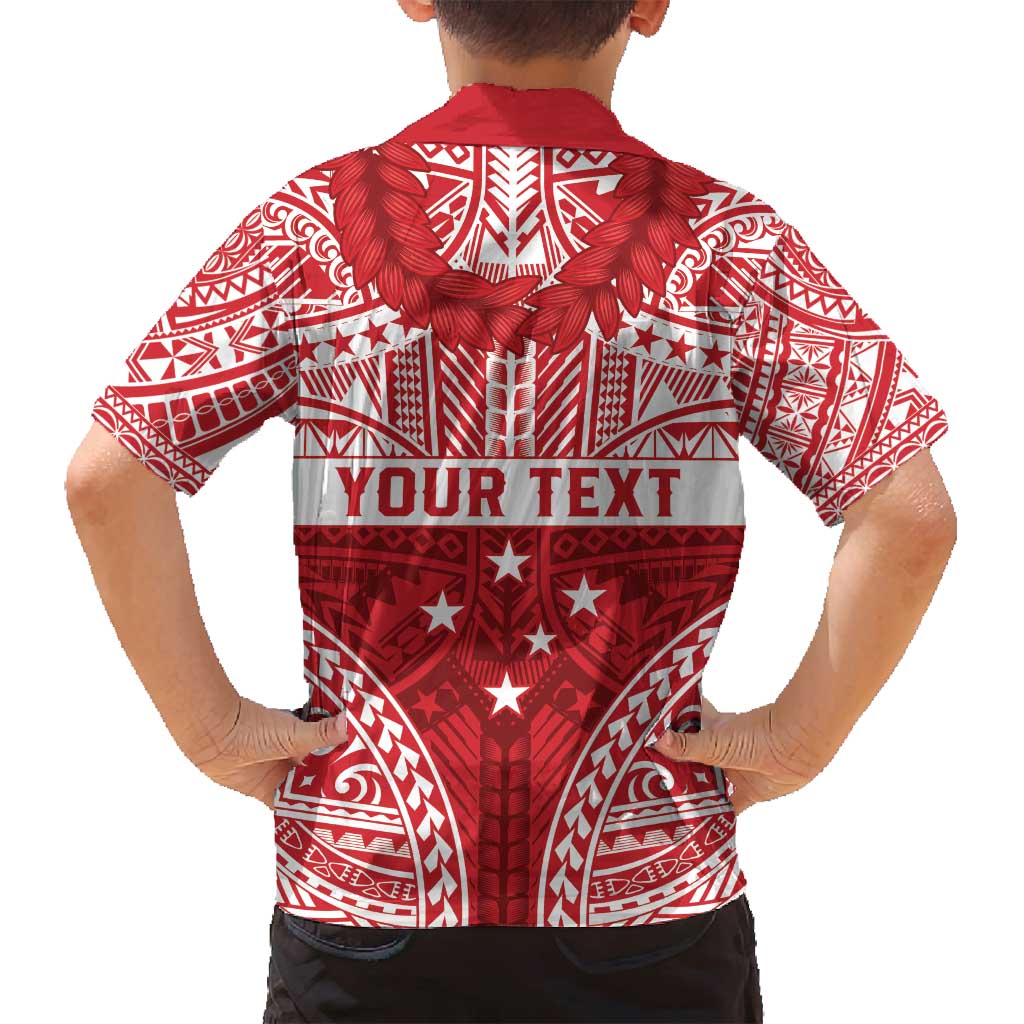 Personalised Toa Samoa Rugby Spirit Family Matching Puletasi and Hawaiian Shirt Red Samoan Tribal Pattern LT9 - Polynesian Pride