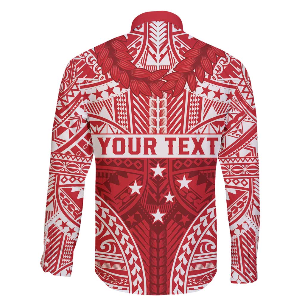 Personalised Toa Samoa Rugby Spirit Family Matching Short Sleeve Bodycon Dress and Hawaiian Shirt Red Samoan Tribal Pattern LT9 - Polynesian Pride