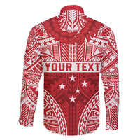 Personalised Toa Samoa Rugby Spirit Family Matching Summer Maxi Dress and Hawaiian Shirt Red Samoan Tribal Pattern LT9 - Polynesian Pride