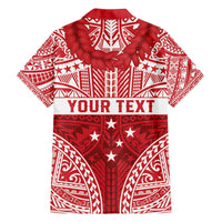 Personalised Toa Samoa Rugby Spirit Family Matching Tank Maxi Dress and Hawaiian Shirt Red Samoan Tribal Pattern LT9 - Polynesian Pride