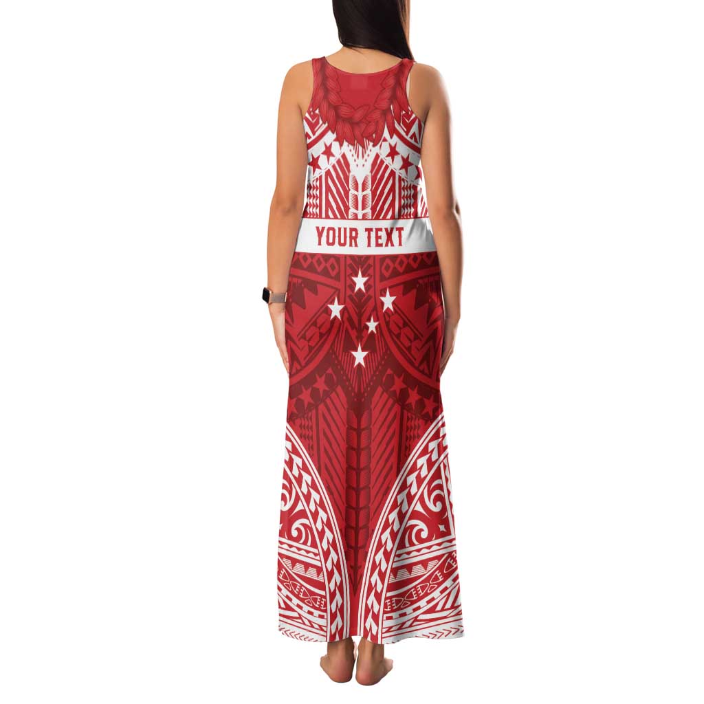 Personalised Toa Samoa Rugby Spirit Family Matching Tank Maxi Dress and Hawaiian Shirt Red Samoan Tribal Pattern LT9 - Polynesian Pride