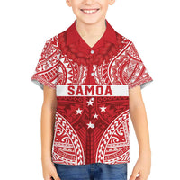 Personalised Toa Samoa Rugby Spirit Hawaiian Shirt Red Samoan Tribal Pattern - Polynesian Pride