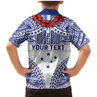 Personalised Toa Samoa Rugby Spirit Family Matching Mermaid Dress and Hawaiian Shirt White Samoan Tribal Pattern LT9 - Polynesian Pride