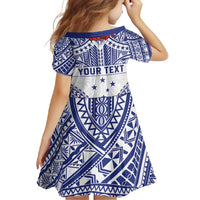 Personalised Toa Samoa Rugby Spirit Family Matching Mermaid Dress and Hawaiian Shirt White Samoan Tribal Pattern LT9 - Polynesian Pride