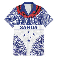 Personalised Toa Samoa Rugby Spirit Family Matching Mermaid Dress and Hawaiian Shirt White Samoan Tribal Pattern LT9 Dad's Shirt - Short Sleeve White - Polynesian Pride