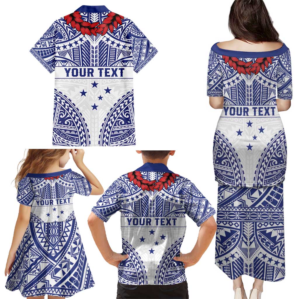Personalised Toa Samoa Rugby Spirit Family Matching Puletasi and Hawaiian Shirt White Samoan Tribal Pattern LT9 - Polynesian Pride