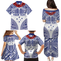 Personalised Toa Samoa Rugby Spirit Family Matching Puletasi and Hawaiian Shirt White Samoan Tribal Pattern LT9 - Polynesian Pride