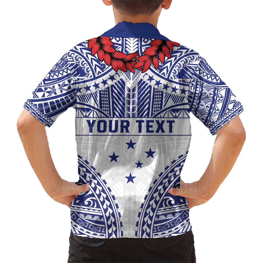 Personalised Toa Samoa Rugby Spirit Family Matching Short Sleeve Bodycon Dress and Hawaiian Shirt White Samoan Tribal Pattern LT9 - Polynesian Pride