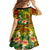 Polynesia Kid Short Sleeve Dress Pasifika Tribal with Tropical Flowers LT9 - Polynesian Pride