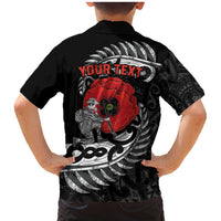 ANZAC Day Aotearoa Silver Fern Maori Personalised Family Matching Mermaid Dress and Hawaiian Shirt LT9 - Polynesian Pride