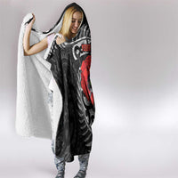 ANZAC Day Aotearoa Silver Fern Maori Personalised Hooded Blanket