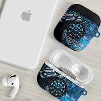 New Zealand Darts Personalised AirPods Case Aotearoa Silver Fern Blue Papua Shell Spirit LT9 - Polynesian Pride