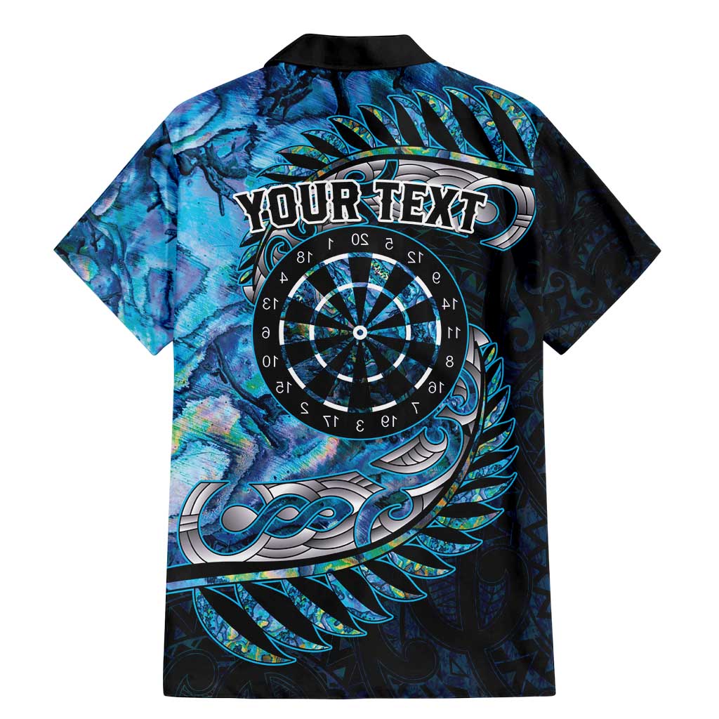 New Zealand Darts Personalised Family Matching Mermaid Dress and Hawaiian Shirt Aotearoa Silver Fern Blue Papua Shell Spirit LT9 - Polynesian Pride