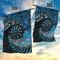 New Zealand Darts Personalised Garden Flag Aotearoa Silver Fern Blue Papua Shell Spirit LT9 - Polynesian Pride