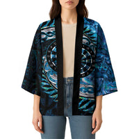 New Zealand Darts Personalised Kimono Aotearoa Silver Fern Blue Papua Shell Spirit LT9 - Polynesian Pride