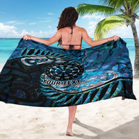 New Zealand Darts Personalised Sarong Aotearoa Silver Fern Blue Papua Shell Spirit LT9 - Polynesian Pride