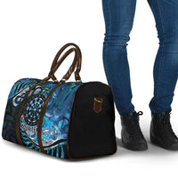 New Zealand Darts Personalised Travel Bag Aotearoa Silver Fern Blue Papua Shell Spirit LT9 - Polynesian Pride