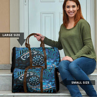 New Zealand Darts Personalised Travel Bag Aotearoa Silver Fern Blue Papua Shell Spirit LT9 - Polynesian Pride
