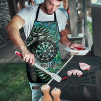 New Zealand Darts Personalised Apron Aotearoa Silver Fern Green Papua Shell Spirit LT9 - Polynesian Pride