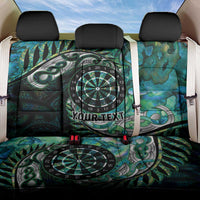 New Zealand Darts Personalised Back Car Seat Cover Aotearoa Silver Fern Green Papua Shell Spirit LT9 One Size Green - Polynesian Pride