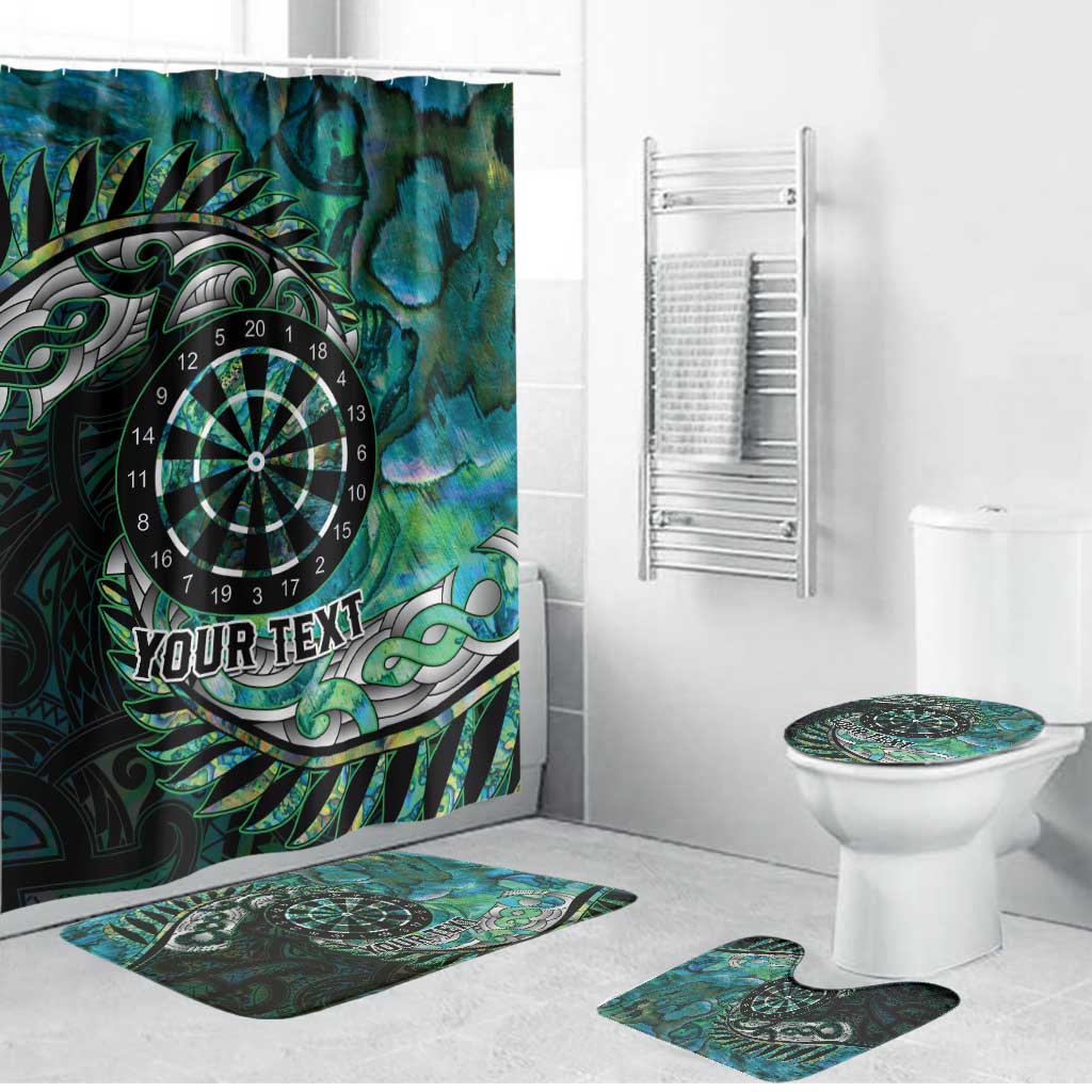 New Zealand Darts Personalised Bathroom Set Aotearoa Silver Fern Green Papua Shell Spirit LT9 Bathroom Set (4 pcs) Green - Polynesian Pride