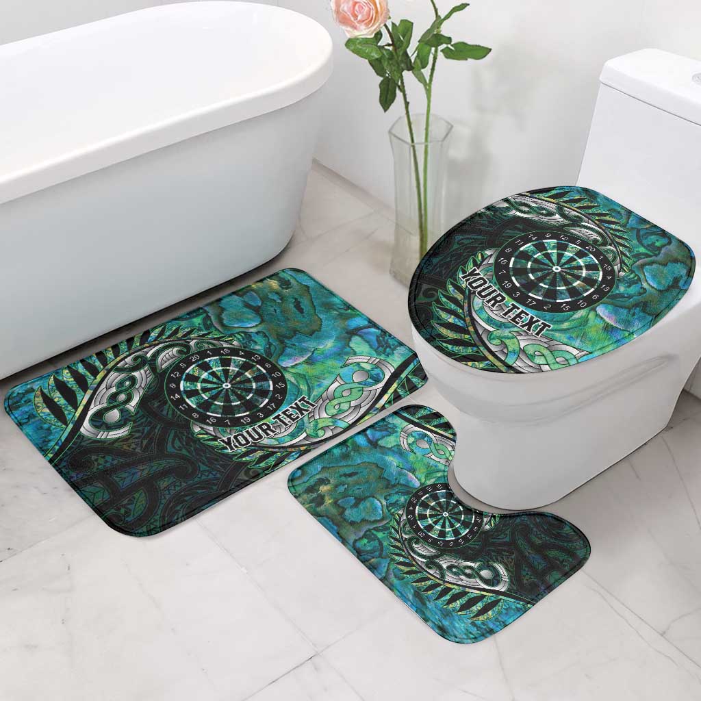 New Zealand Darts Personalised Bathroom Set Aotearoa Silver Fern Green Papua Shell Spirit LT9 - Polynesian Pride