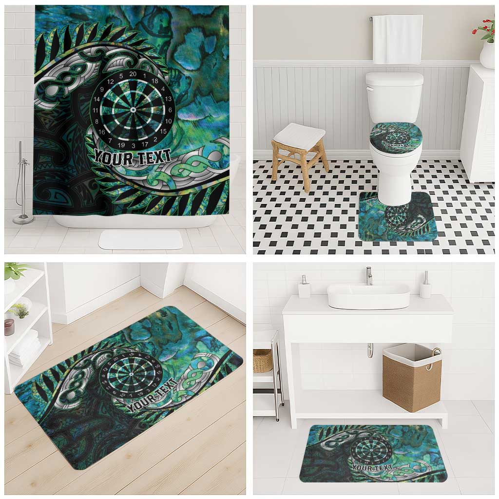 New Zealand Darts Personalised Bathroom Set Aotearoa Silver Fern Green Papua Shell Spirit LT9 - Polynesian Pride